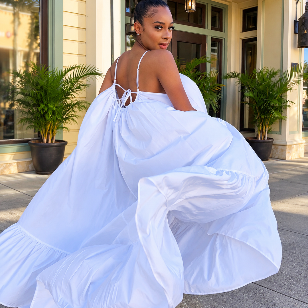 Women’s Spaghetti Strap Tiered Maxi Dress