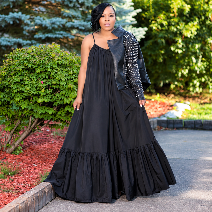 Women’s Spaghetti Strap Tiered Maxi Dress