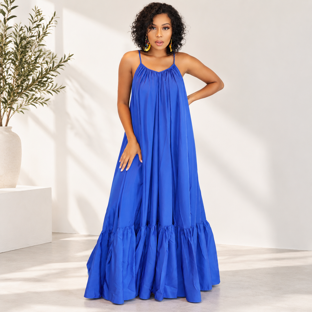 Women’s Spaghetti Strap Tiered Maxi Dress