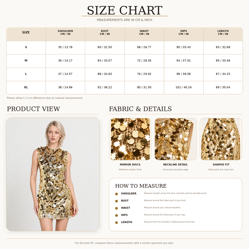 Women’s Paillette Sequin Sleeveless Mini Dress