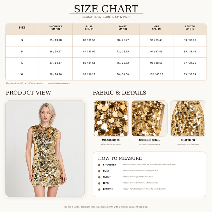 Women’s Paillette Sequin Sleeveless Mini Dress
