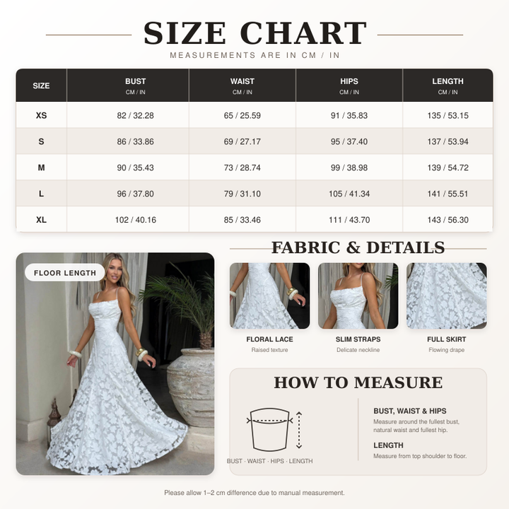 Women’s Floral Lace Spaghetti Strap Maxi Dress