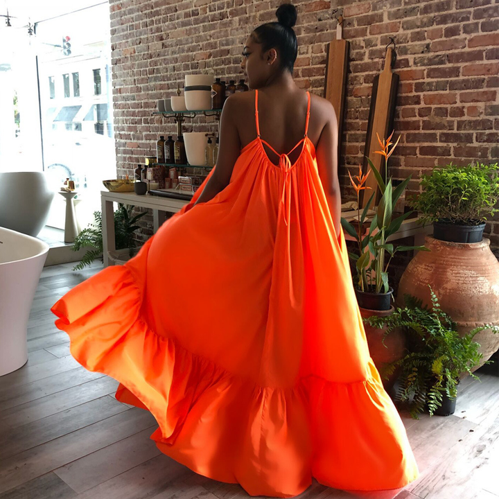 Women’s Spaghetti Strap Tiered Maxi Dress