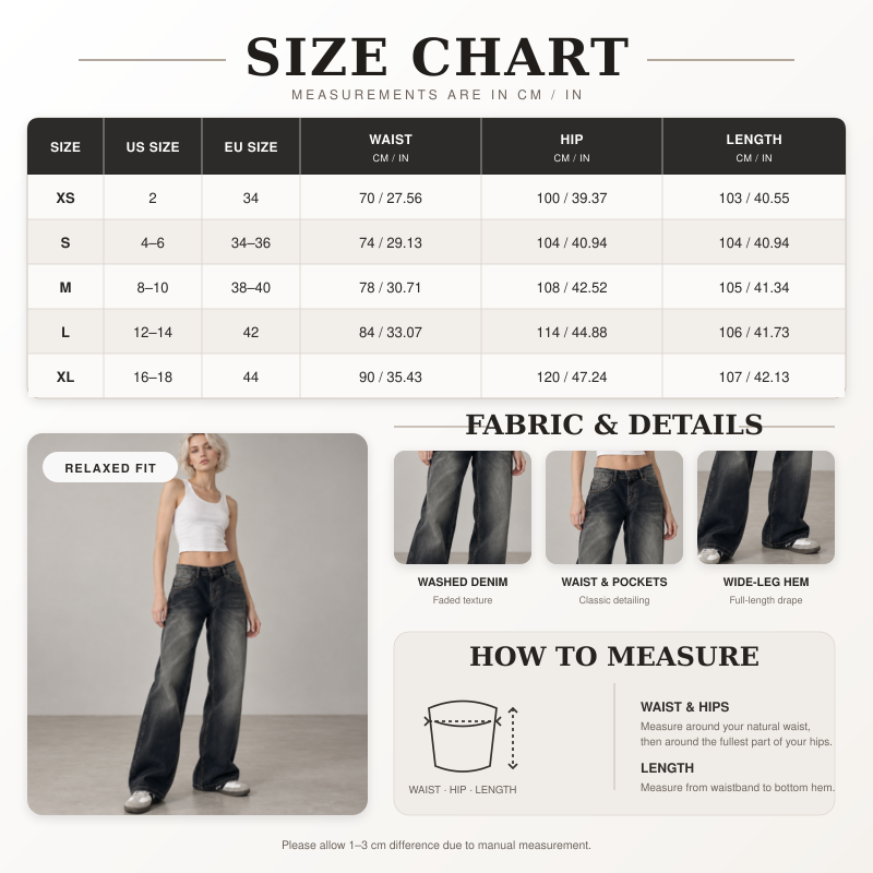 Women’s Relaxed Wide Leg Washed Jeans