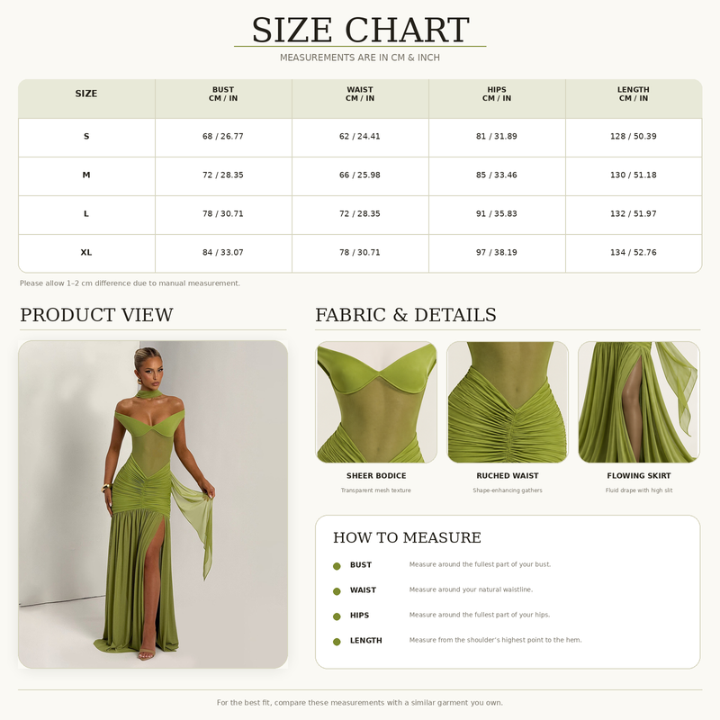 Women’s Off Shoulder Mesh Ruched High Slit Maxi Dress