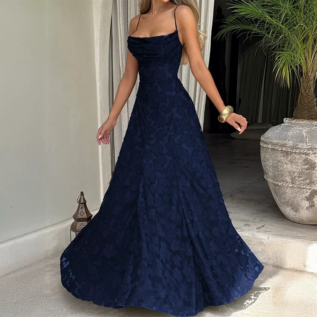 Women’s Floral Lace Spaghetti Strap Maxi Dress